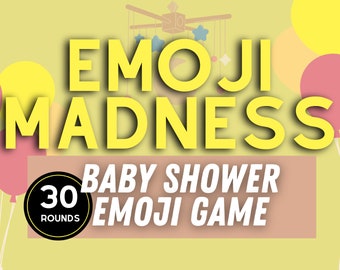 Emoji Madness Baby Shower Edition - Fun Baby Shower Games - Gender Reveal Games - 1st Birthday