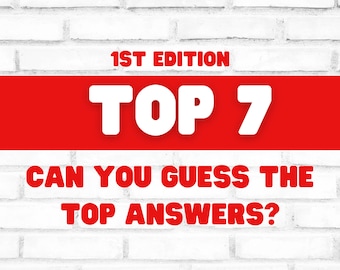 Top 7 - America Says - Better Than Family Feud - Trivia Night -  Zoom Games for Adults - Party Games - Family Games - Power Point Games