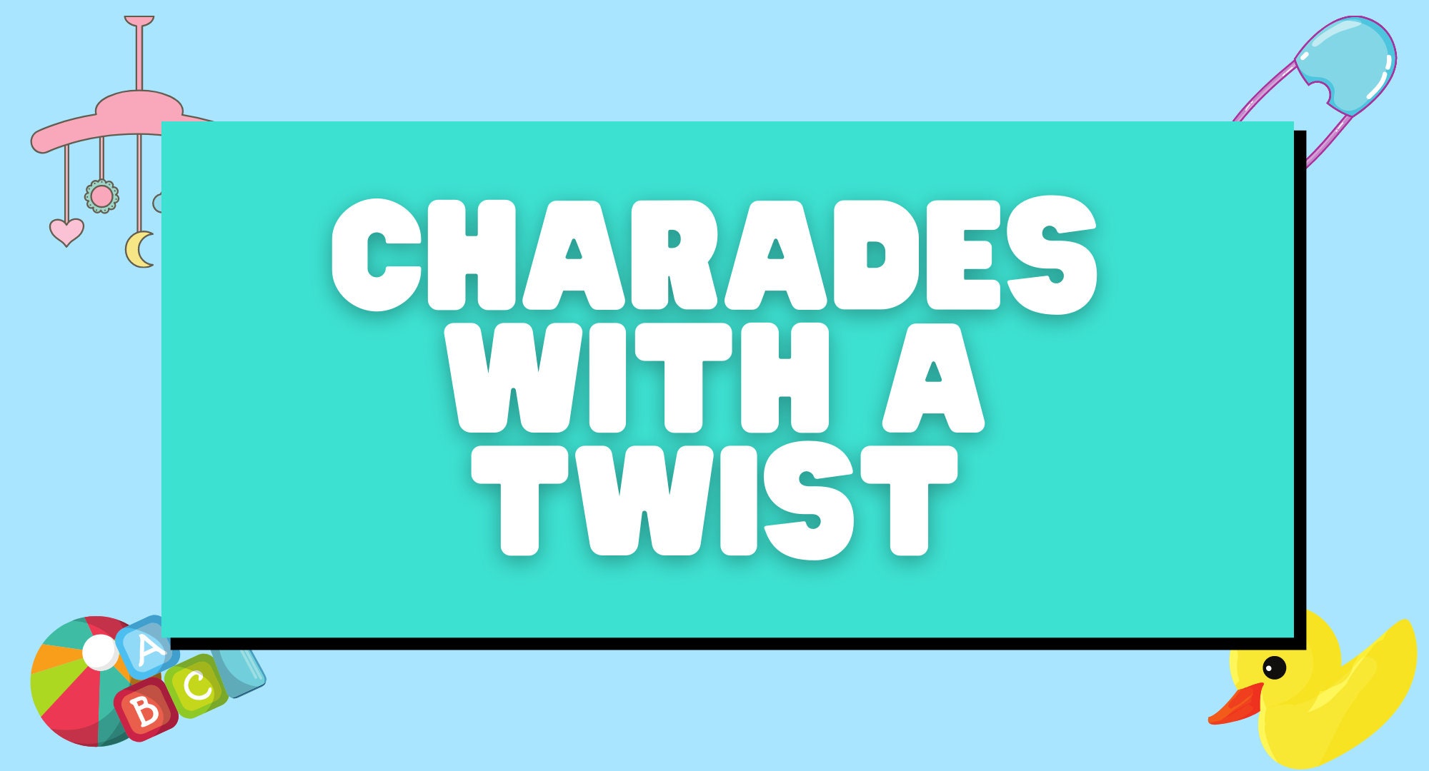 Baby Shower Charades Fun Baby Shower Games Virtual Baby Etsy