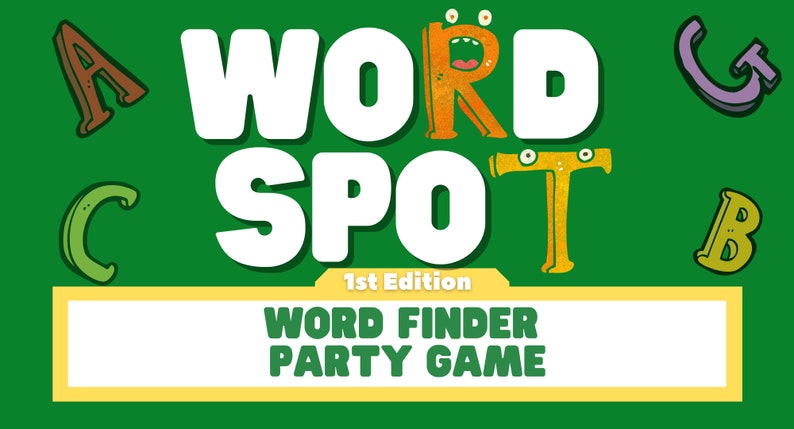 Word Spot Word Puzzle Game Party Games Zoom Games Quiz Game PowerPoint Games for Zoom Word Puzzle for Kids & Adults Team game image 1