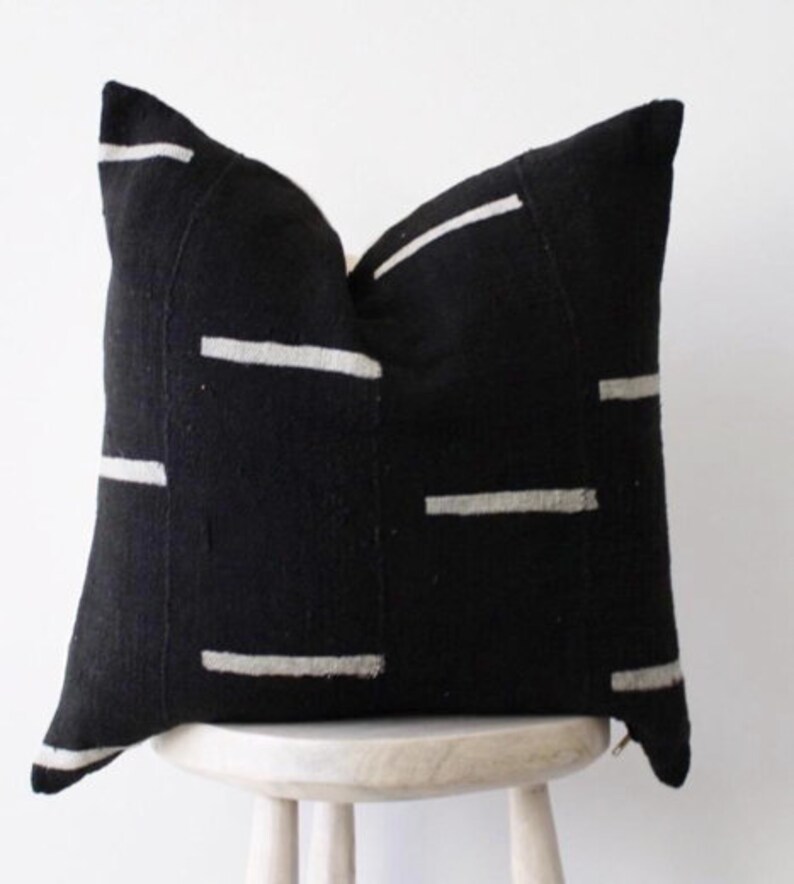 Black Mud Cloth Pillow