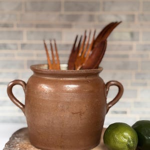 Vintage French Brown Confit Pot
