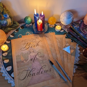 Goddess Hecate Stationary Set, Beautiful Vintage looking Writing Paper, Book of Shadows Pages, Folders, Letters, Sigils, Spells, Recipes