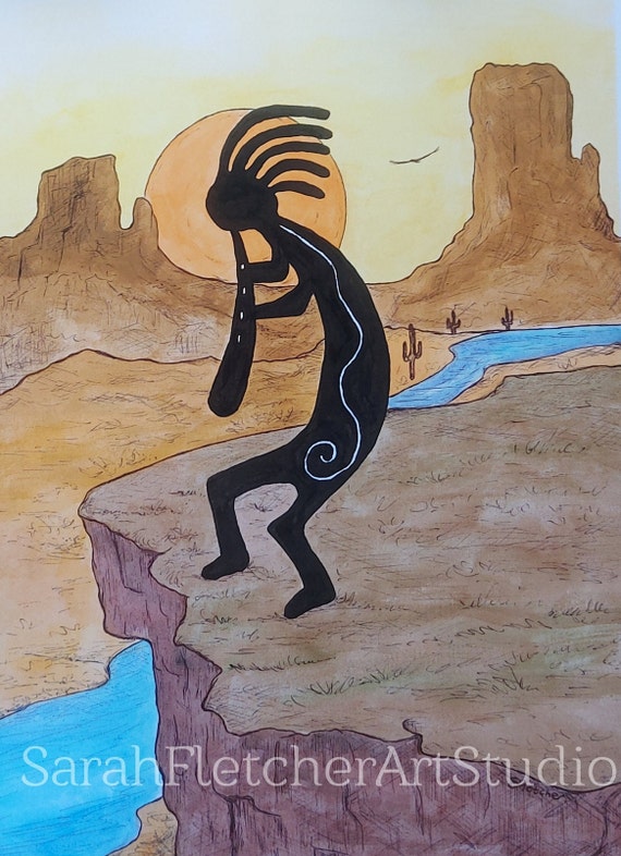 Kokopelli ORIGINAL Native American Fertility God Prankster - Etsy