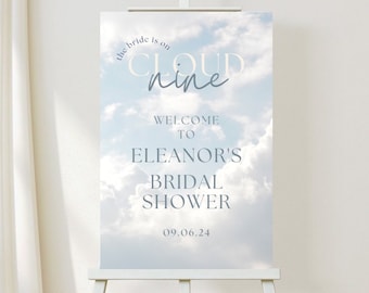 Cloud Nine Bridal Shower Sign - Digital File