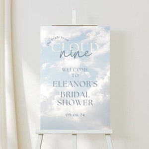 Cloud Nine Bridal Shower Sign - Digital File