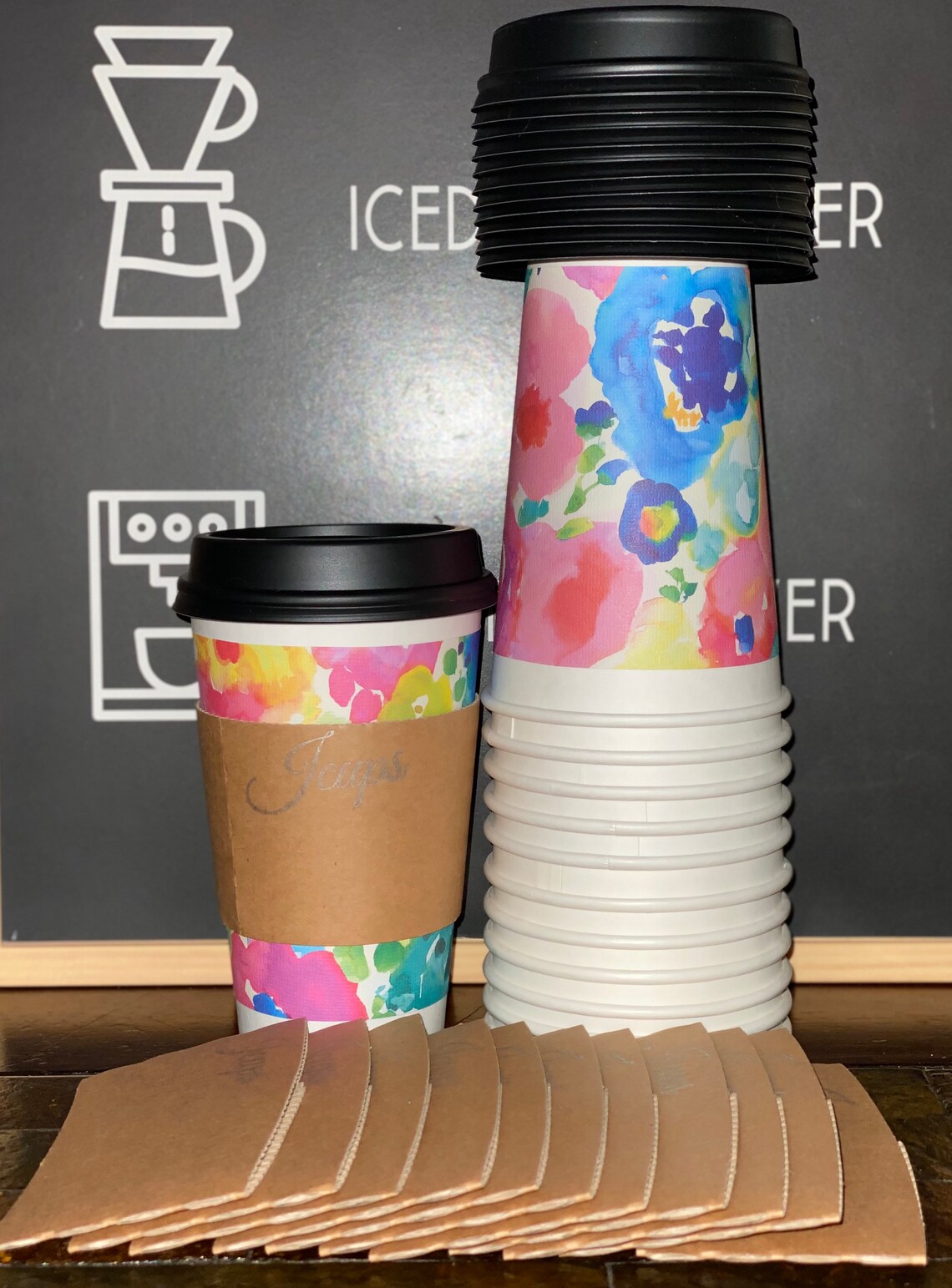 Custom Designed 12 Pack of 16oz Disposable Togo Coffee Cups Etsy