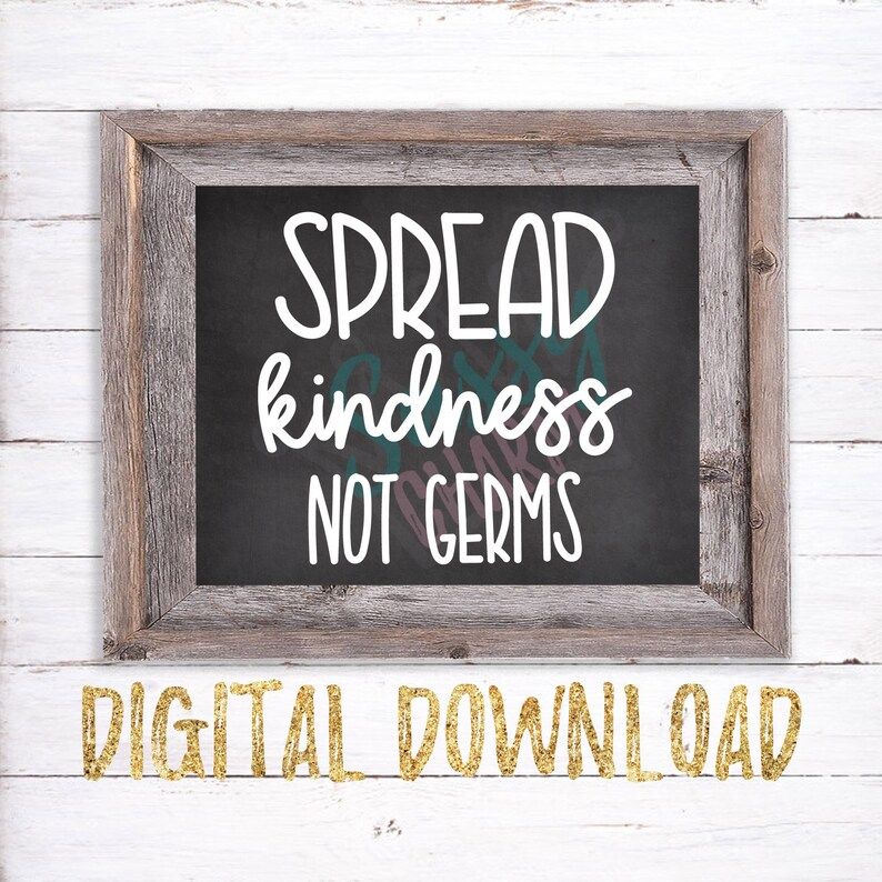 Download Spread Kindness Not Germs SVG Back to School SVG Hand | Etsy