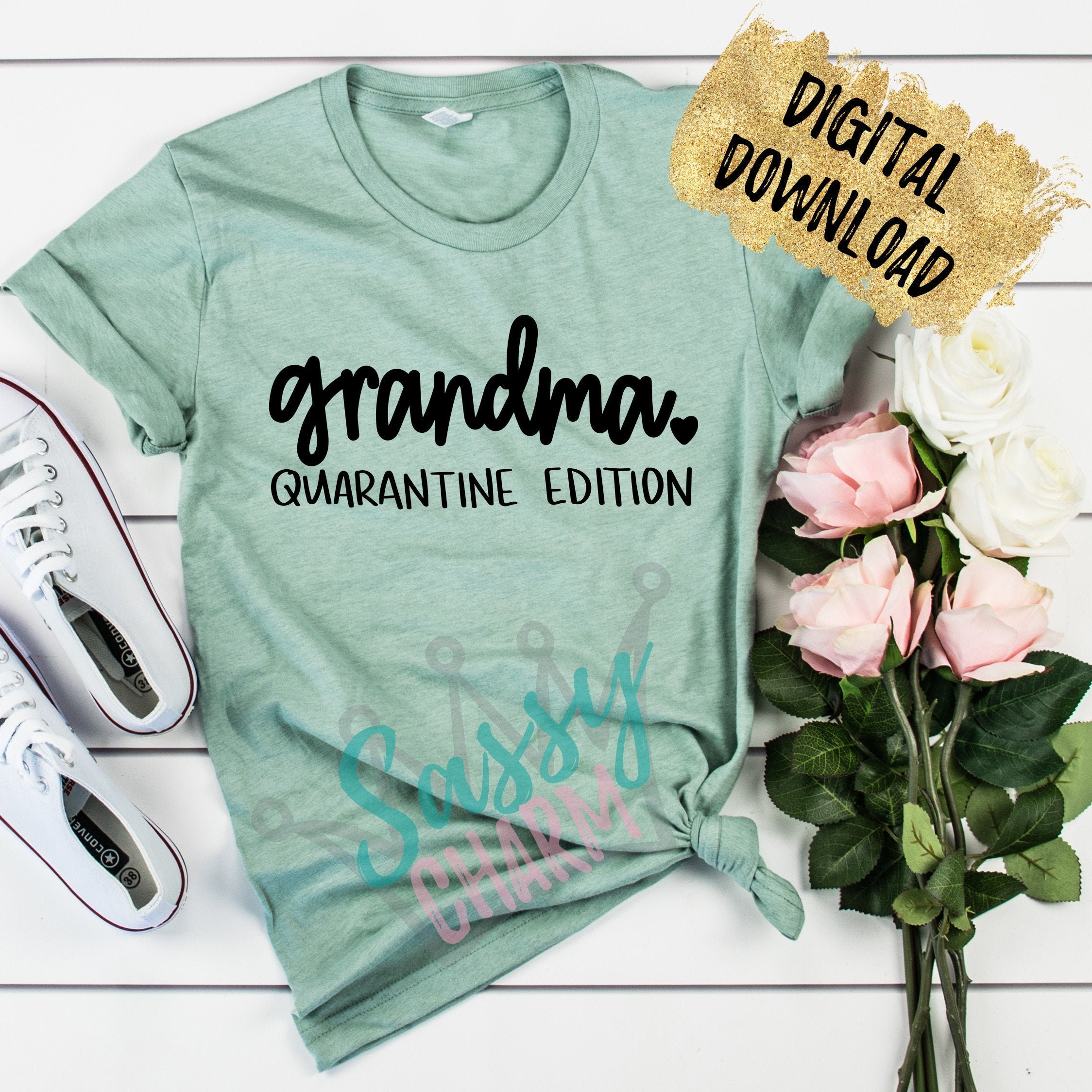 Oma Quarantäne Edition - Muttertagsgeschenk - Shirt Becher Aufkleber SVG - geschnitten Datei - Instant Download