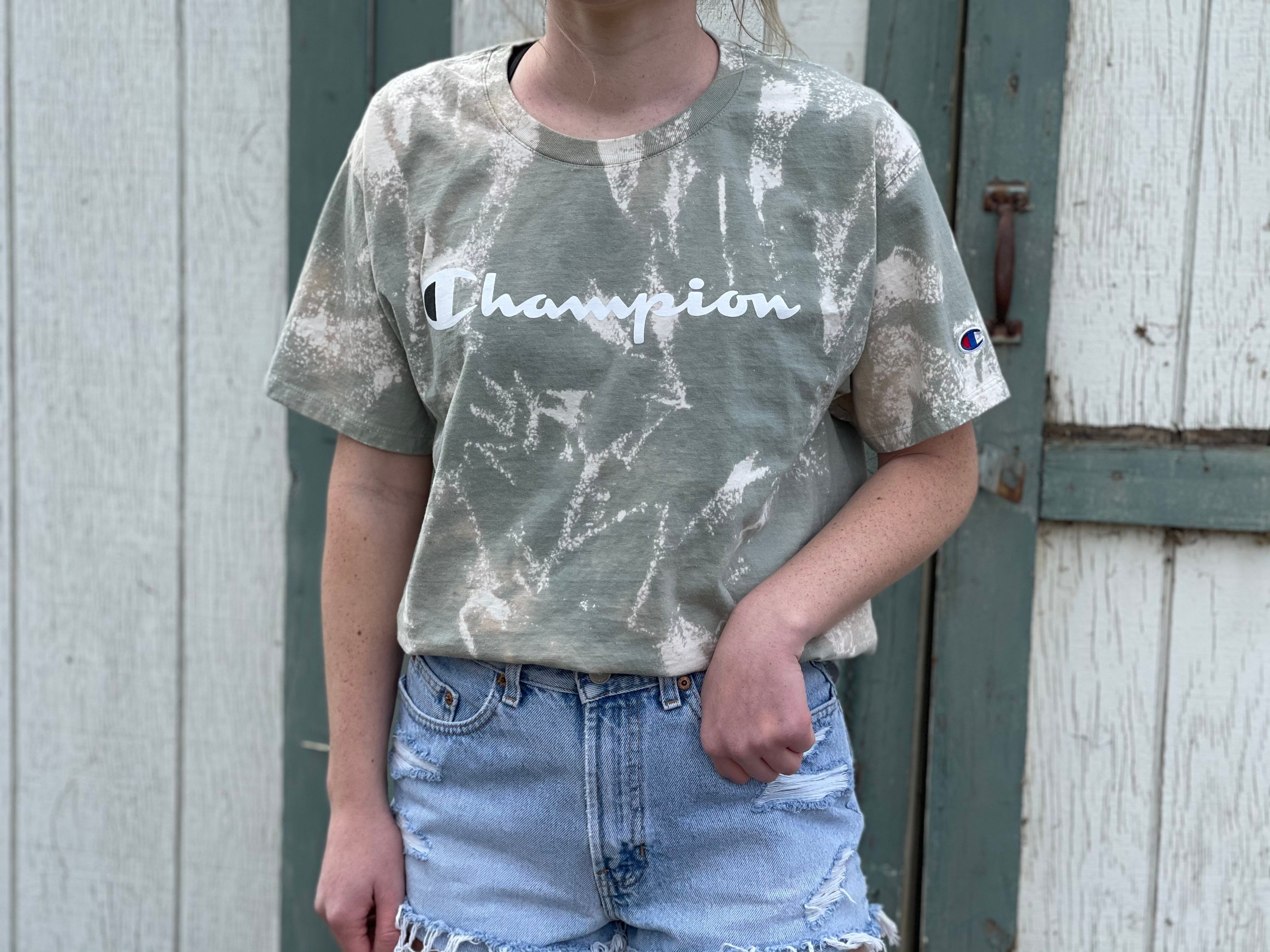 Bleached Champion - Etsy