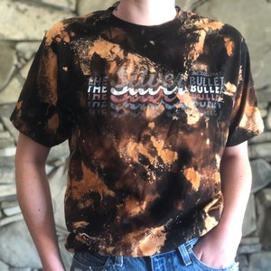 Light Beer Tee | The Silver Bullet | Western Beer Tee | Beer T Shirt | Western Acid Wash Tee | Bleach Tie Dye | Western Tee | Beer Tee