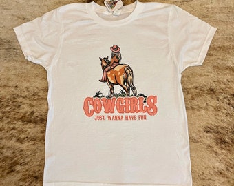 Cowgirl Tee | Little Cowgirl Tee | Girls T Shirt | Cowgirls Just Wanna Have Fun | Cowgirl Kids Tee | Little Cowgirl Tee | Country Girl Tee