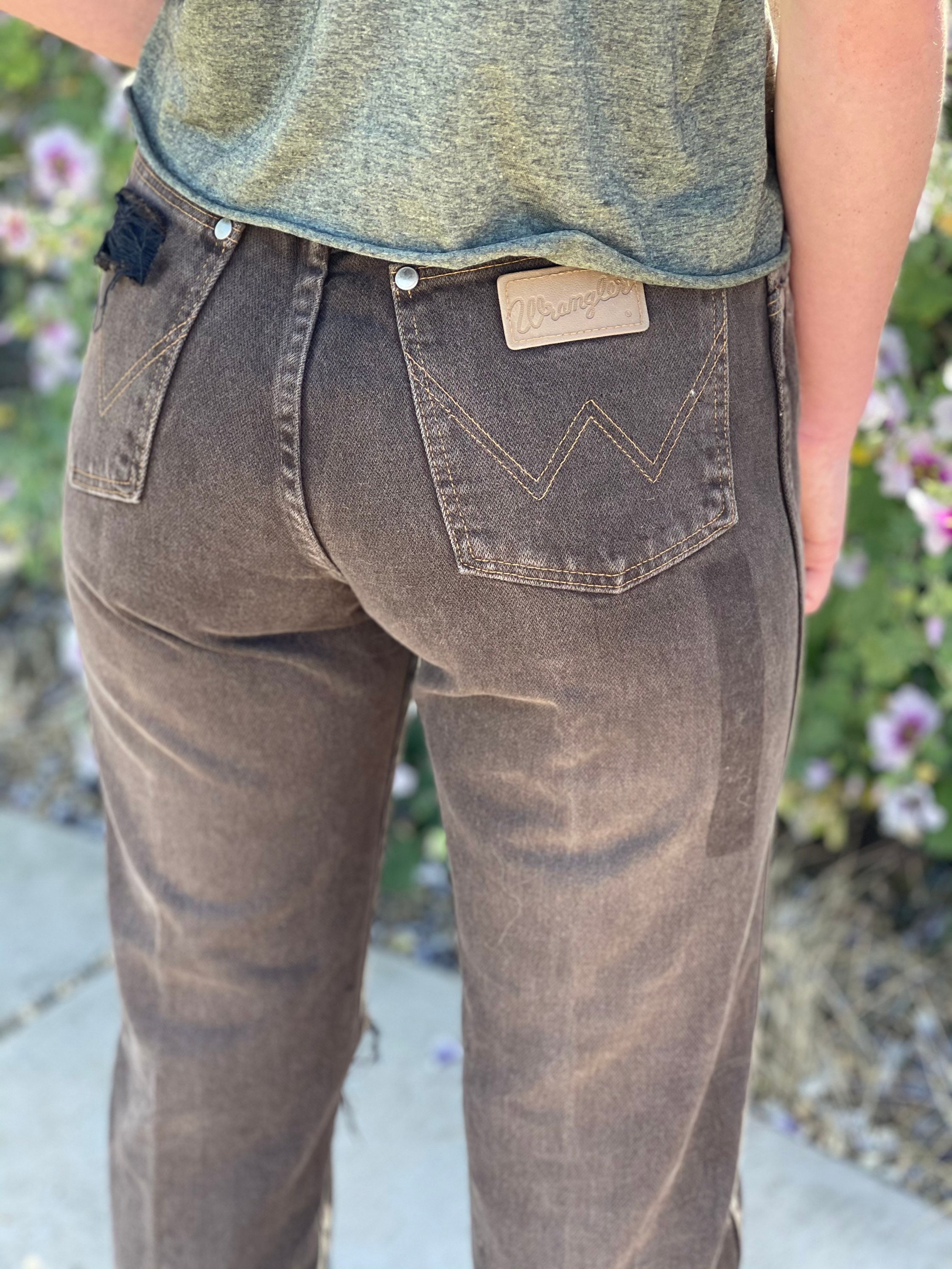 Wrangler Brown Jeans - Etsy