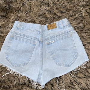 Vintage Lee Denim Shorts | Vintage Western Shorts | Light Wash Vintage Shorts | Lee Shorts | 25 Waist Shorts | 25 Waist Lee Shorts | 25
