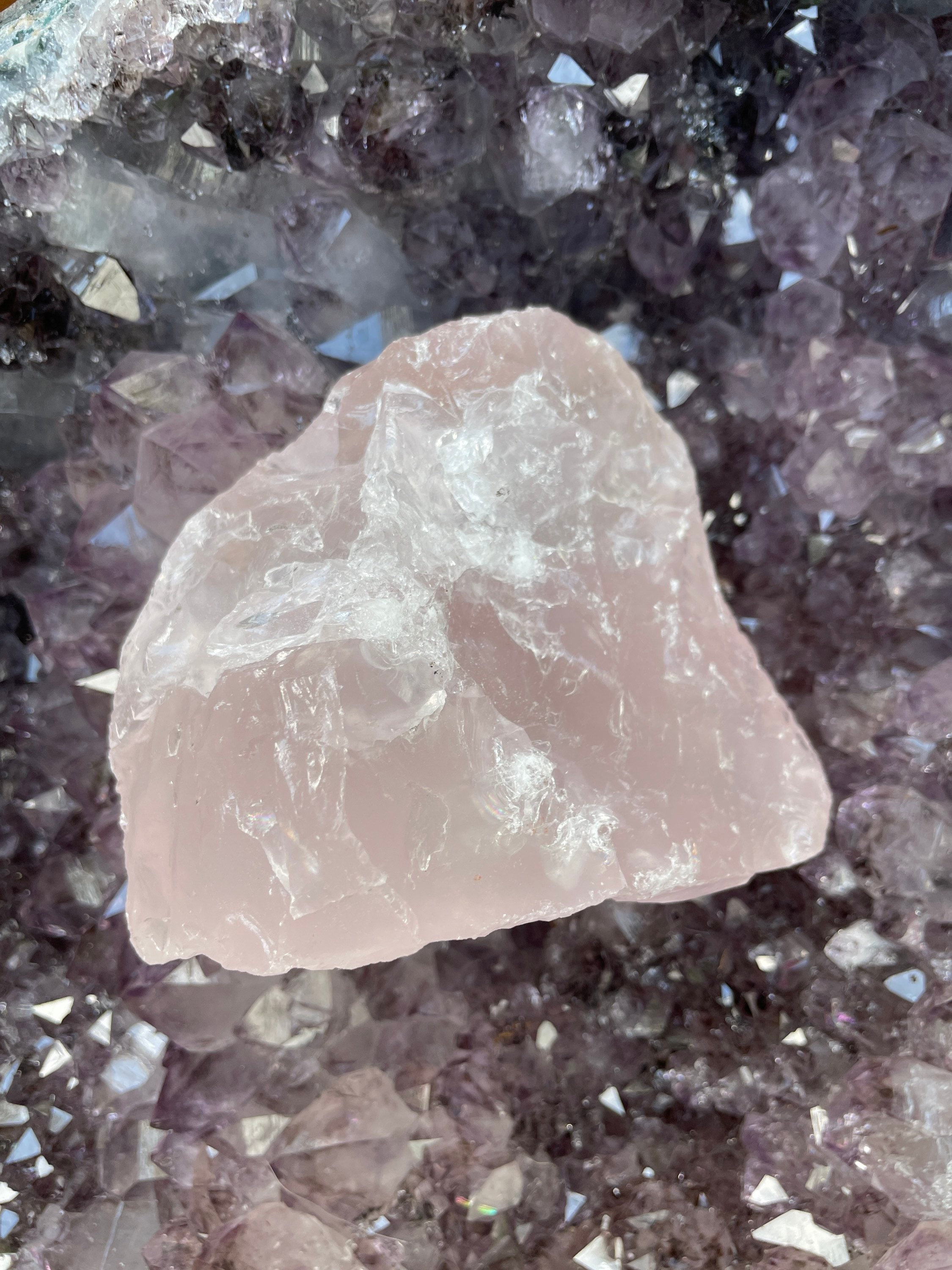 raw rose quartz crystal
