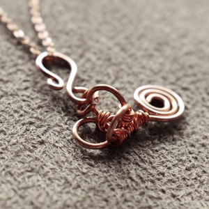 copper cochlea necklace