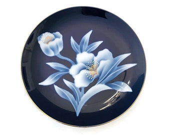 アンティークの伝統的な陶器の花模様の青い絵皿 - Etsy 日本