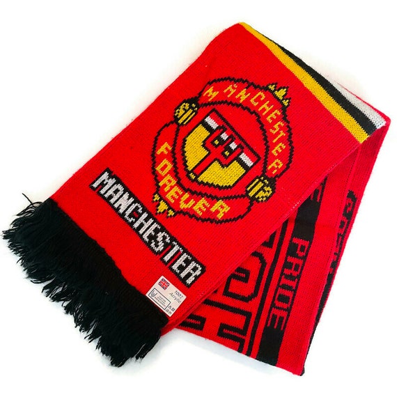 Manchester United Red Scarf, Football Scarf, Socce