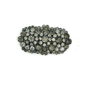 Czech Rhinestone Brooch / Vintage Brooch / Oval Brooch / Brooch