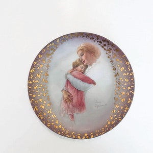 Plate / Mother Daughter/ Irene Spencer / 9” Plate
