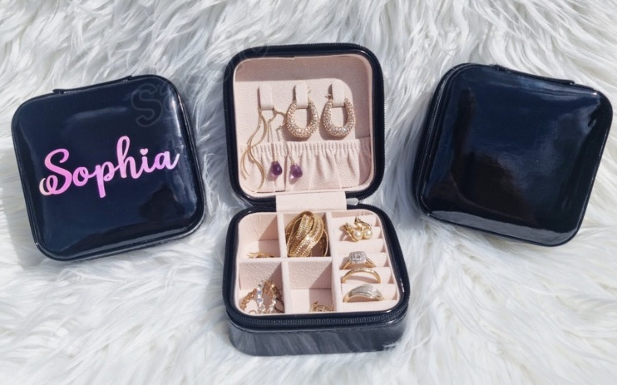 Personalised Travel Jewellery Box with Name Jewellery Case Etsy