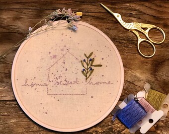 Embroidery Hoop | Hand Embroidery | Home Decor | Home Sweet Home