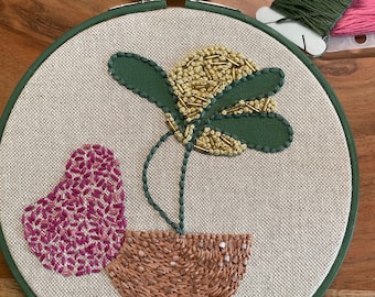 Handmade Embroidery | Handmade with love | Wall decoration | Botanical Embroidery