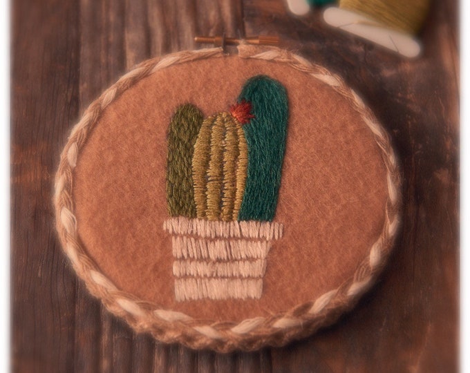 Embroidery Hoop | Hand Embroidery | Home Decor | Cactus | Nature