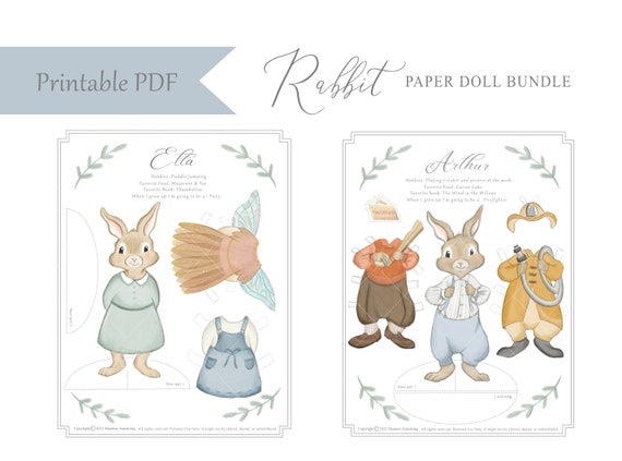 Paper Doll PDF Printable Firefighter Paper Doll Fairy | Etsy