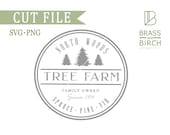 Tree Farm SVG File, Fall SVG File, Christmas SVG File, Farmhouse Svg, Holidays Svg,  Cricut, Silhouette, Cutting Files, Digital Download