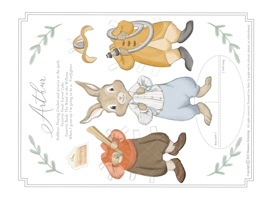 Paper Doll PDF Printable Easter Paper Doll File Paper Doll - Etsy
