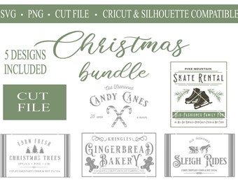 Christmas SVG Bundle , Winter SVG File, Holiday SVG File, Seasonal, Cricut, Silhouette, Cut Files, Digital, Instant Download