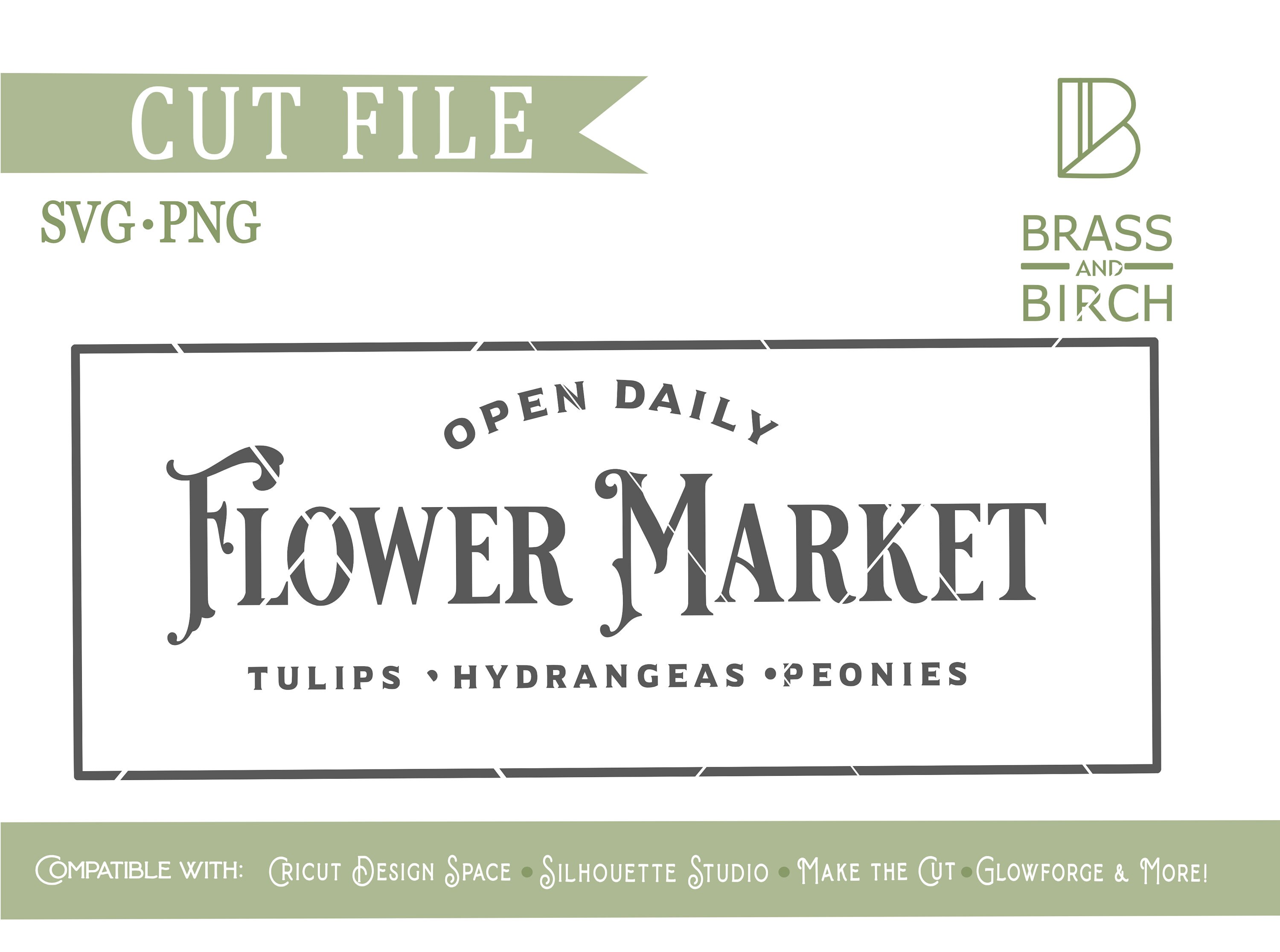 FLower Market SVG File Floral SVG File Flower SVG File | Etsy