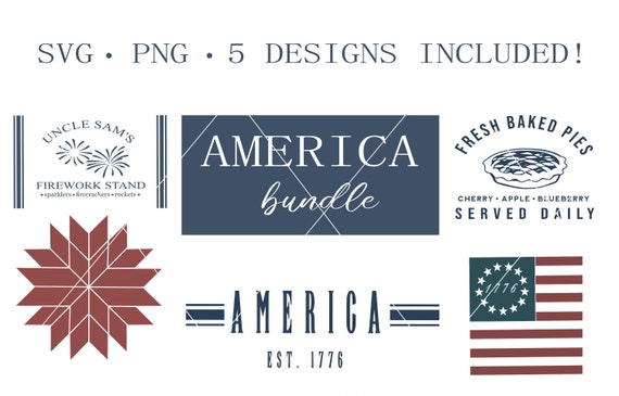 America SVG Bundle , Fourth of July  SVG File, Vintage America SVG File, Patriotic, Cricut, Silhouette, Cut Files, Digital, Instant Download