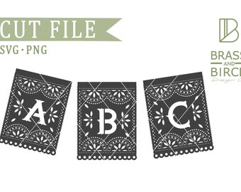 Papel Picado SVG Bundle, Mexican Banner SVG File, Party SVG , Quinceañera svg, Cinco de Mayo svg, Wedding svg