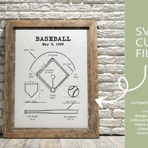 Baseball SVG File Bundle, Vintage Baseball SVG File, Baseball, Sign, Vector, Cricut, Silhouette, Cutting Files, Digital Instant Download