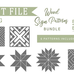 Pattern Bundle SVG File, Farmhouse Bundle SVG File, Wood Sign, Geometric, Cricut, Cutting Files, Digital Download, Instant Download 1