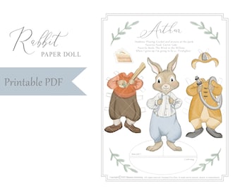 Paper Doll PDF Printable Easter Paper 