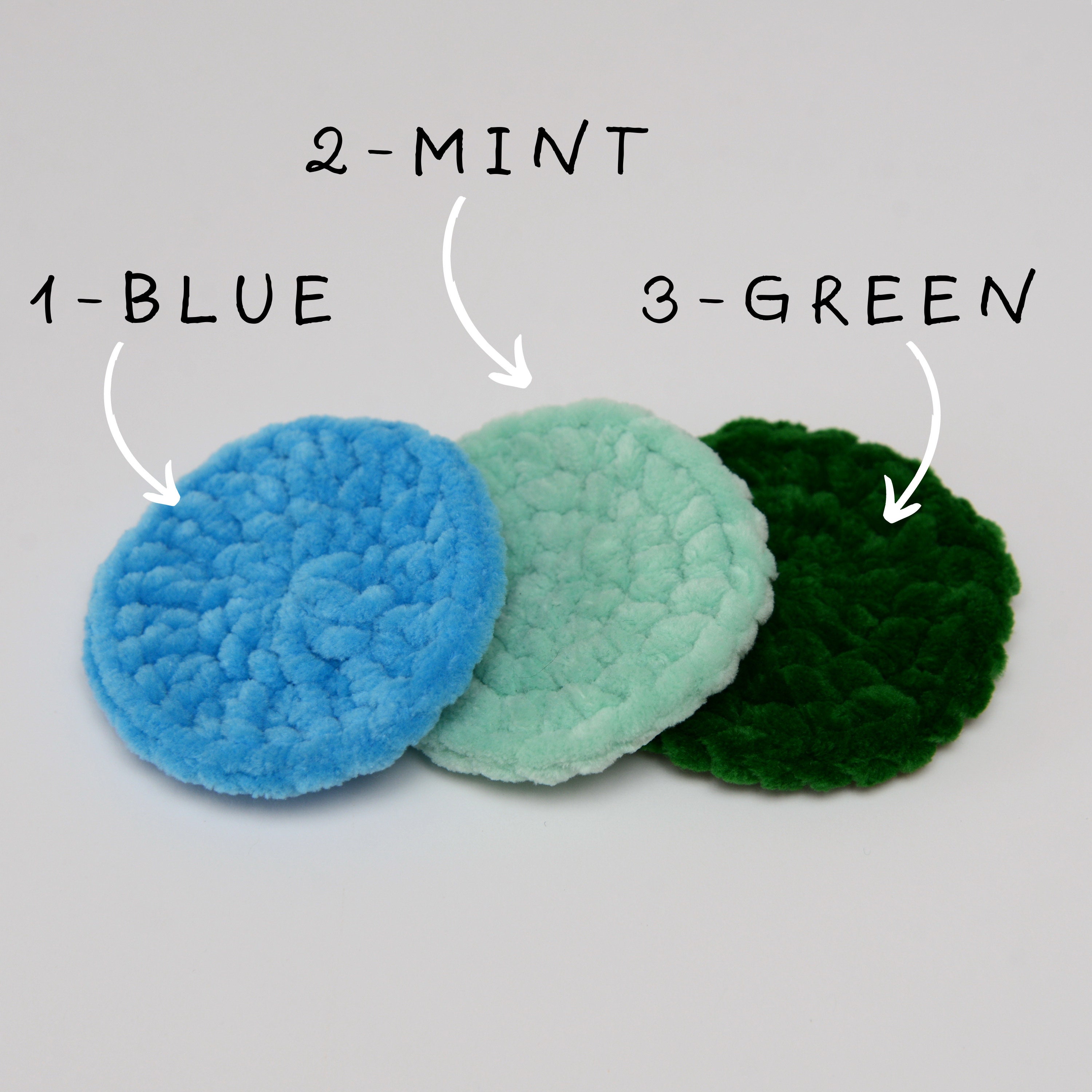 Super Soft Plush Facial Rounds Set, Handmade Crochet Face Scrubbies ...