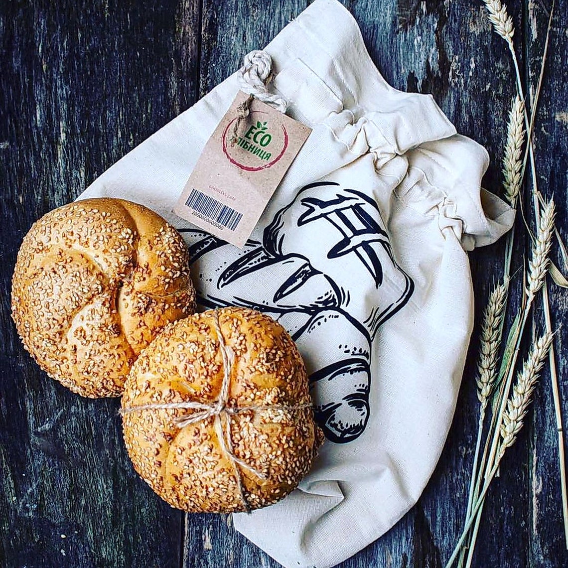 Cotton Bread Bag. Reusable Three Layered Bread Storage Etsy