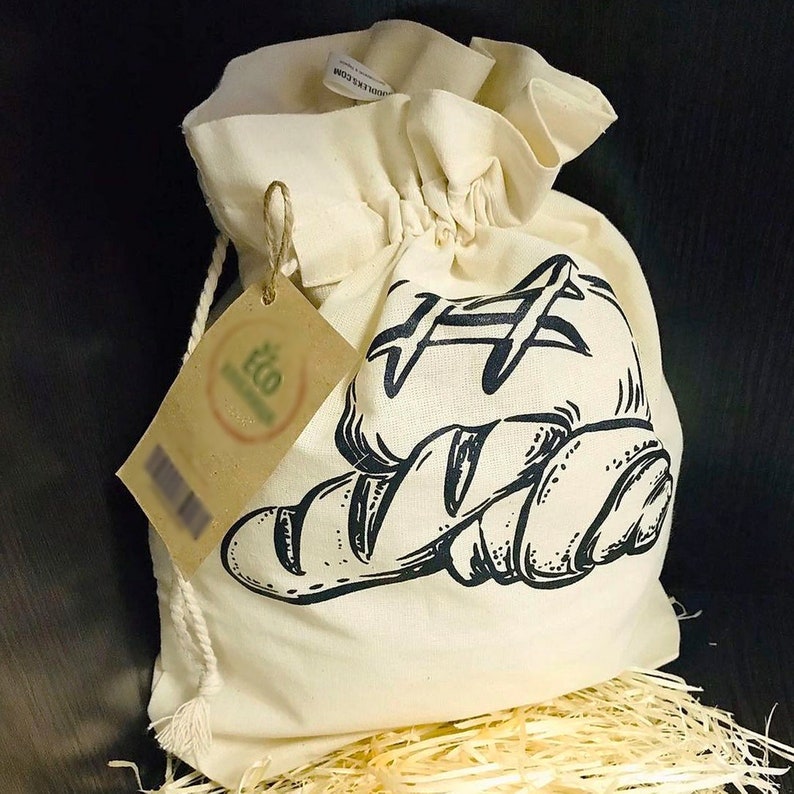 Cotton Bread Bag. Reusable Three Layered Bread Storage Etsy