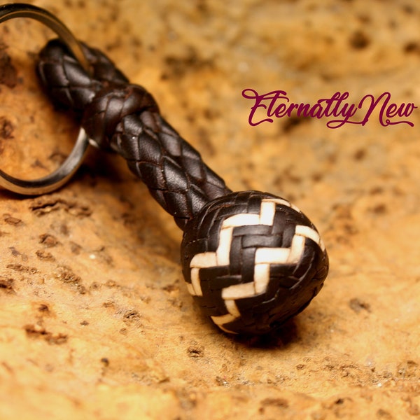 Handmade leather keychain. Handmade leather keychain.