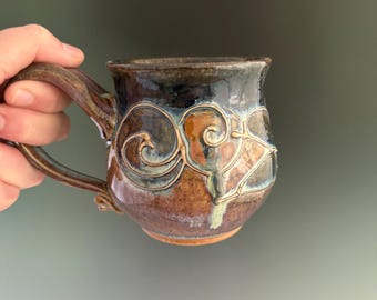 Ceramic coffee mug wheel thrown