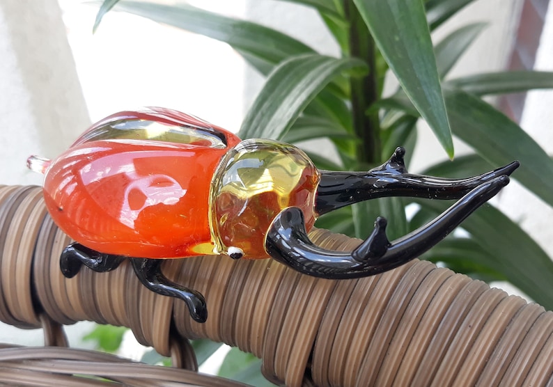 Sculpture Made Of Glass Bug Animals Glass Handmade Blown Glass Figurine Art Blown Glass Art Glass