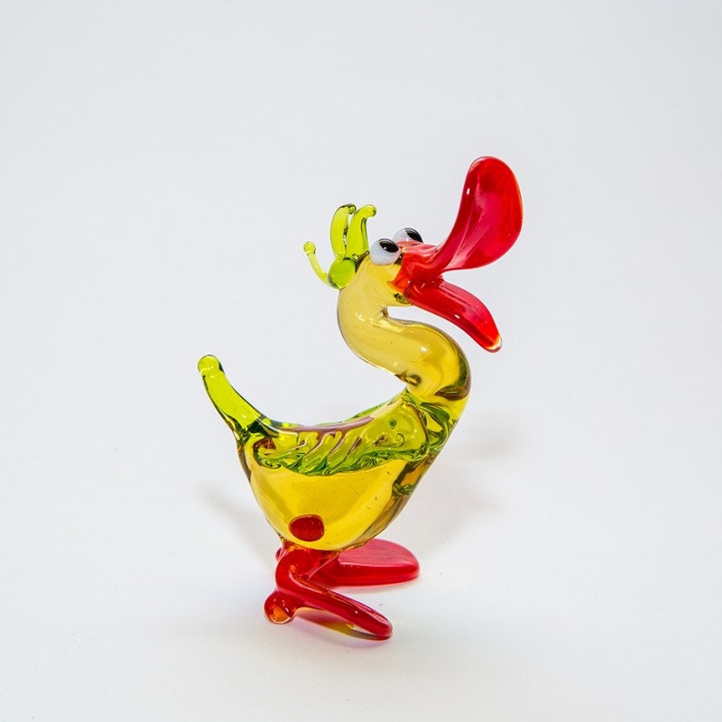 Duck Animals Glass Handmade Blown Glass Figurine Art Blown Etsy