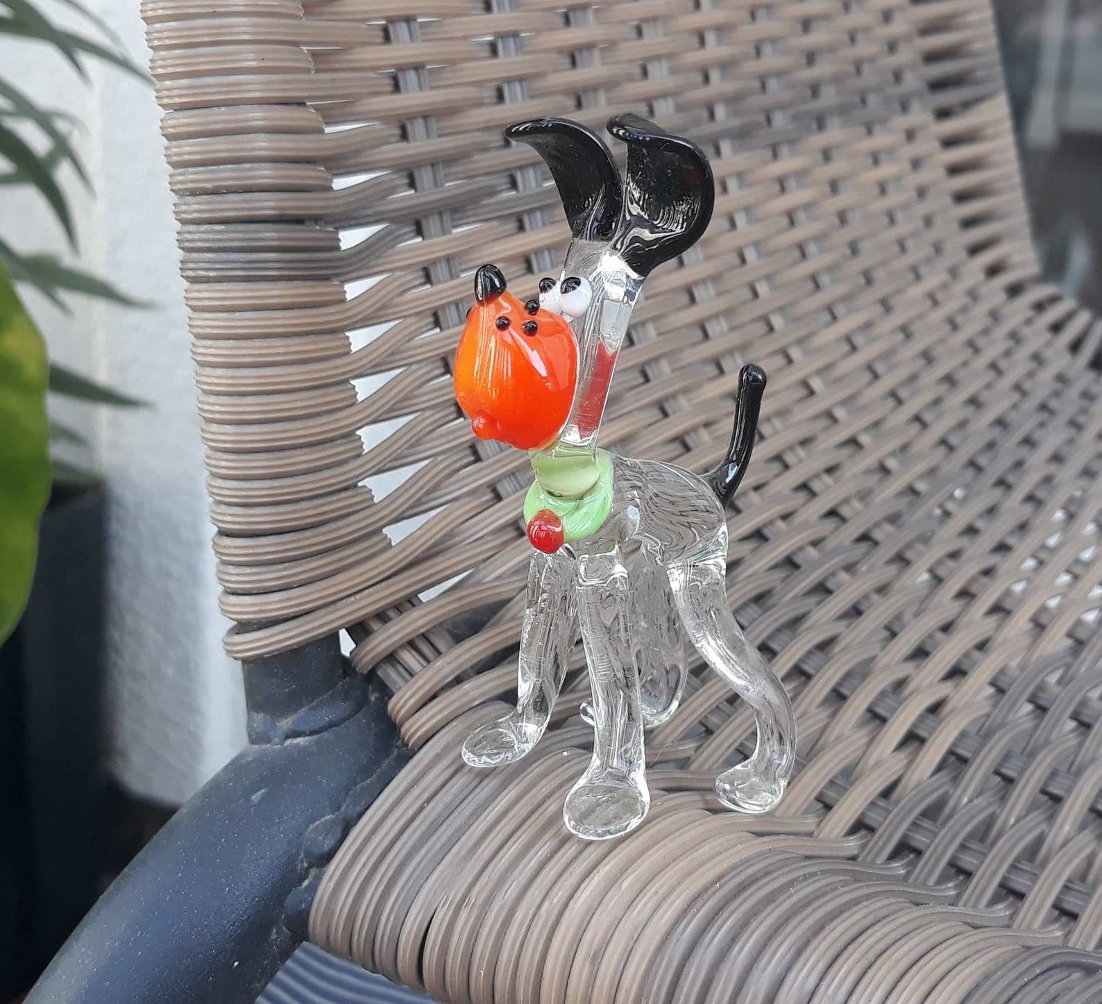 Dog Animals Glass Handmade Blown Glass Figurine Art Blown Etsy