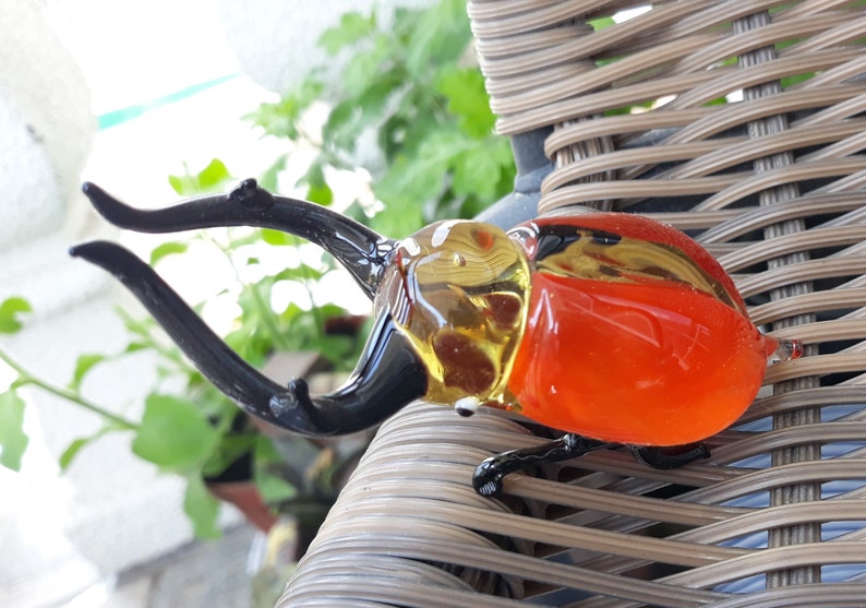 Sculpture Made Of Glass Bug Animals Glass Handmade Blown Glass Figurine Art Blown Glass Art Glass