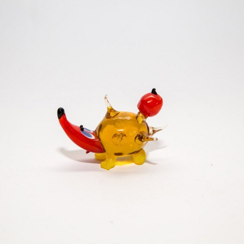 Handmade Blown Glass Figurine Art Blown Glass Art Glass Sculpture Made Of Glass Hedgehog Animals Glass
