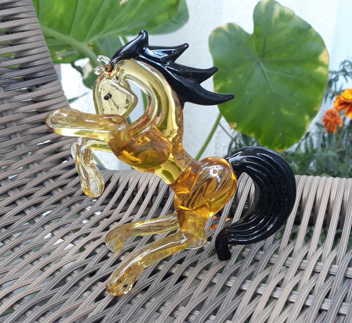 Hourse Animals Glass Handmade Blown Glass Figurine Art Blown Etsy