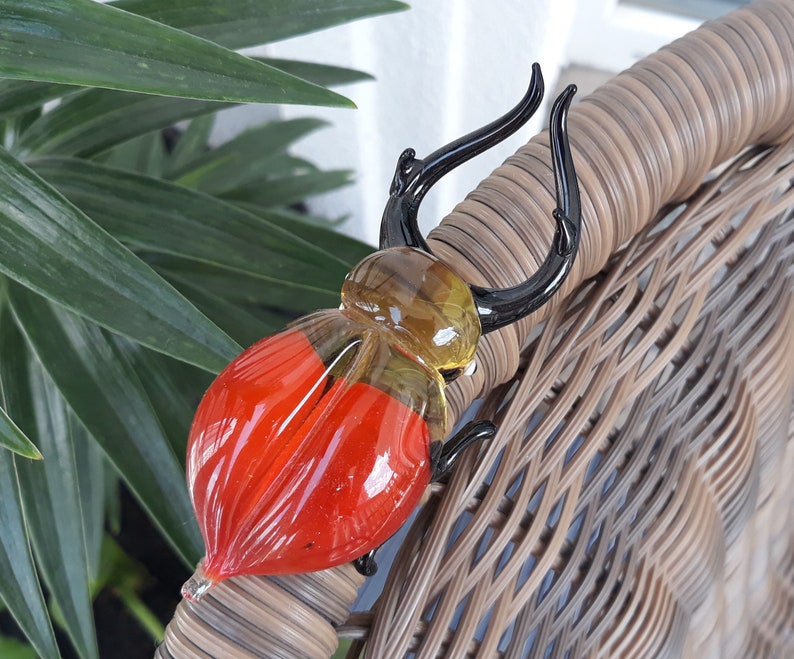 Sculpture Made Of Glass Bug Animals Glass Handmade Blown Glass Figurine Art Blown Glass Art Glass